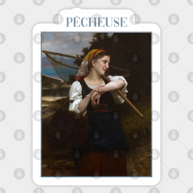 The Fisherwoman by Bouguereau Sticker by academic-art